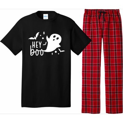 Hey Boo Cute Halloween Ghost Funny Autumn Fall Spooky Gift Pajama Set