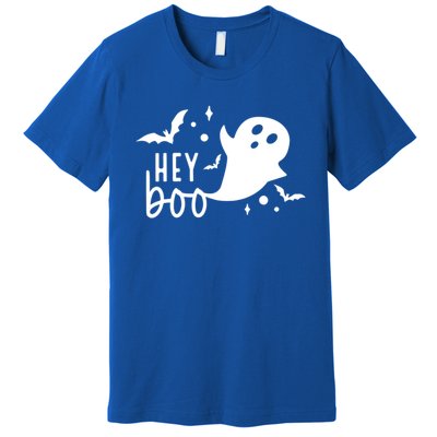 Hey Boo Cute Halloween Ghost Funny Autumn Fall Spooky Gift Premium T-Shirt