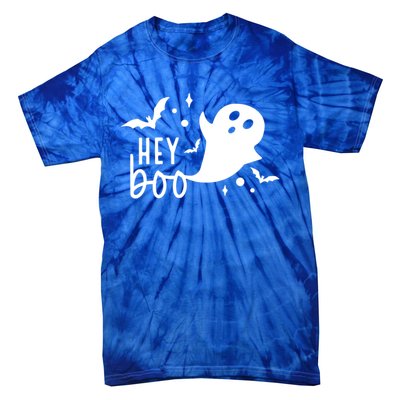 Hey Boo Cute Halloween Ghost Funny Autumn Fall Spooky Gift Tie-Dye T-Shirt