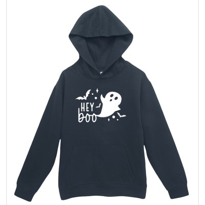 Hey Boo Cute Halloween Ghost Funny Autumn Fall Spooky Gift Urban Pullover Hoodie