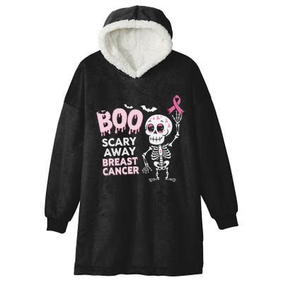 Halloween Breast Cancer Awareness Chemotherapy Pin.K Ribbon Hooded Wearable Blanket