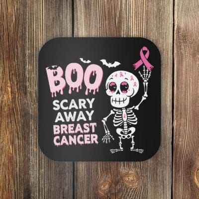 Halloween Breast Cancer Awareness Chemotherapy Pin.K Ribbon Coaster