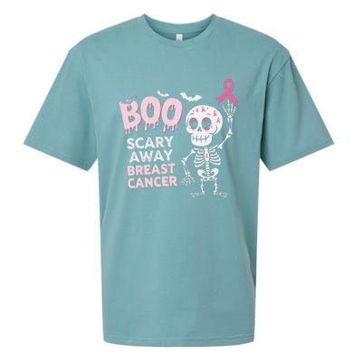 Halloween Breast Cancer Awareness Chemotherapy Pin.K Ribbon Sueded Cloud Jersey T-Shirt