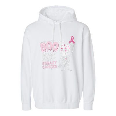 Halloween Breast Cancer Awareness Chemotherapy Pin.K Ribbon Garment-Dyed Fleece Hoodie