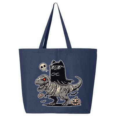 Halloween Black Cat Ghost Riding Zombie Trex Funny Halloween 25L Jumbo Tote