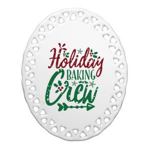 Holiday Baking Crew Ceramic Oval Ornament