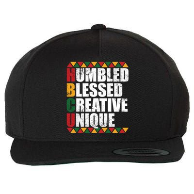 Humbled Blessed Creative Unique Historically Black U Hbcu Meaningful Gift Wool Snapback Cap