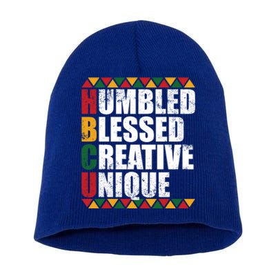 Humbled Blessed Creative Unique Historically Black U Hbcu Meaningful Gift Short Acrylic Beanie