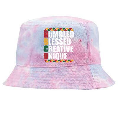 Humbled Blessed Creative Unique Historically Black U Hbcu Meaningful Gift Tie-Dyed Bucket Hat