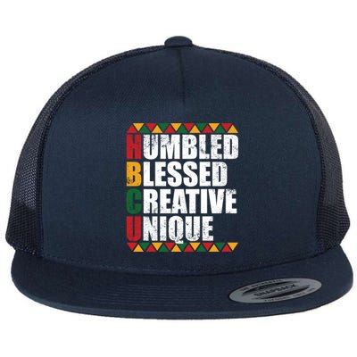 Humbled Blessed Creative Unique Historically Black U Hbcu Meaningful Gift Flat Bill Trucker Hat