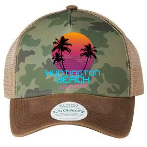 Huntington Beach California Retro 80s Meaningful Gift Legacy Tie Dye Trucker Hat