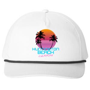 Huntington Beach California Retro 80s Meaningful Gift Snapback Five-Panel Rope Hat