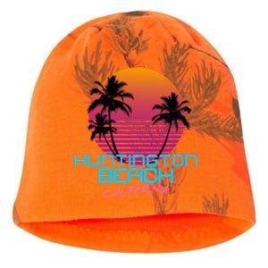 Huntington Beach California Retro 80s Meaningful Gift Kati - Camo Knit Beanie