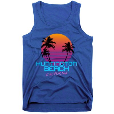 Huntington Beach California Retro 80s Meaningful Gift Tank Top