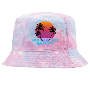 Huntington Beach California Retro 80s Meaningful Gift Tie-Dyed Bucket Hat