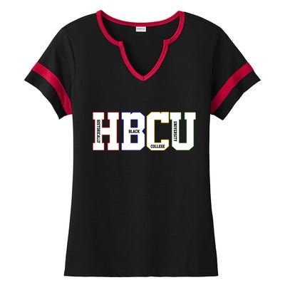 Historically Black College University Student HBCU Ladies Halftime Notch Neck Tee