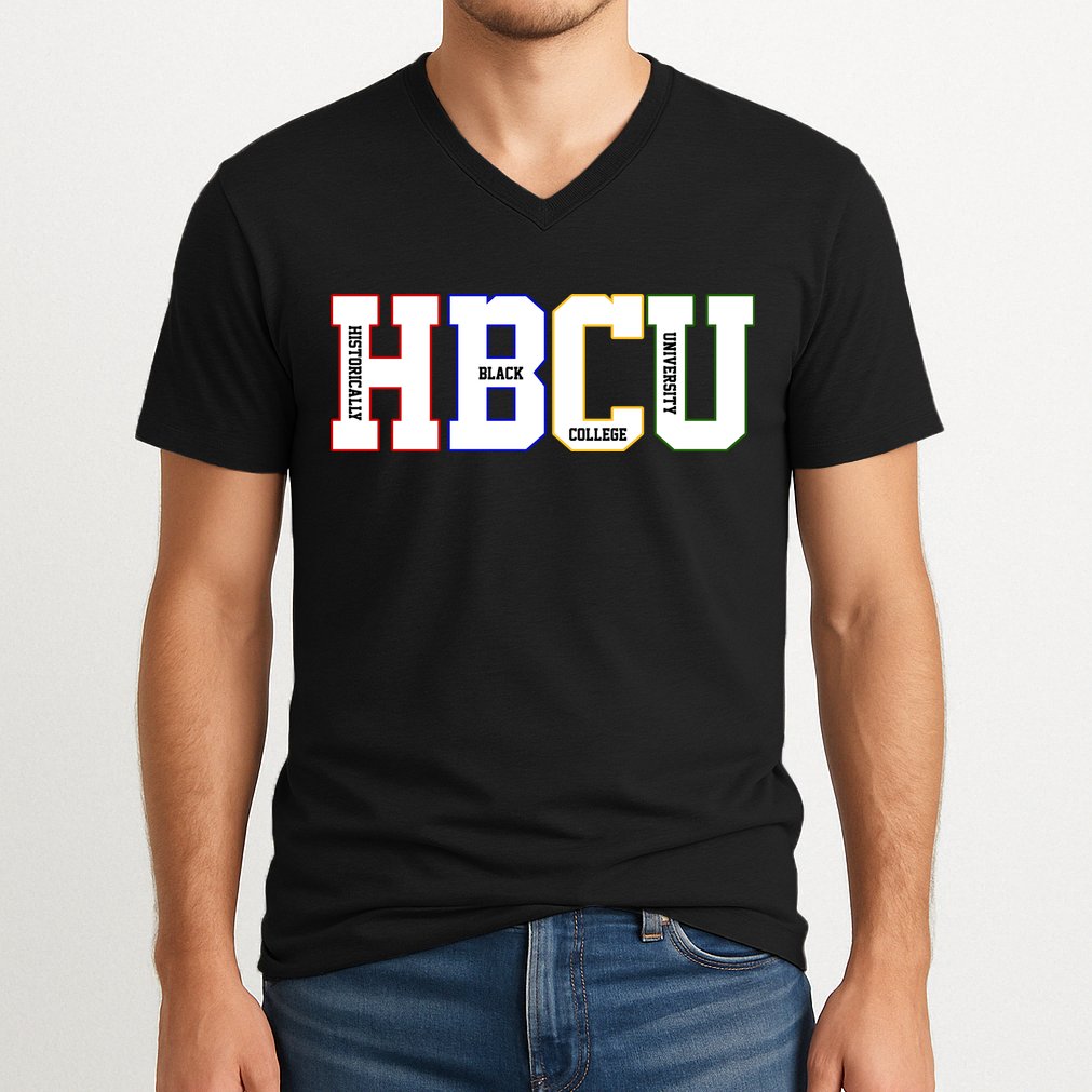 Historically Black College University Student HBCU V-Neck T-Shirt