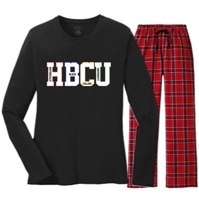 Historically Black College University Student HBCU Women's Long Sleeve Flannel Pajama Set 