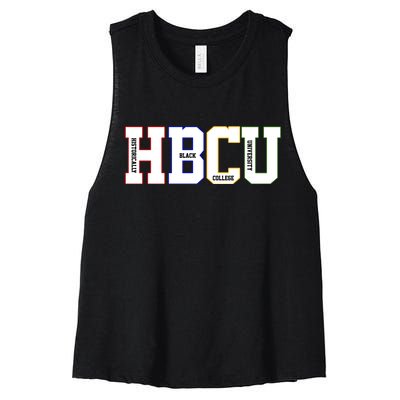 Historically Black College University Student HBCU Women's Racerback Cropped Tank