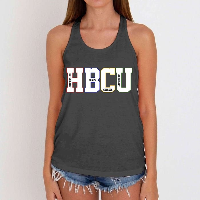 Historically Black College University Student HBCU Women's Knotted Racerback Tank