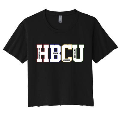 Historically Black College University Student HBCU Women's Crop Top Tee