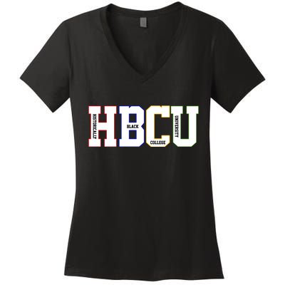 Historically Black College University Student HBCU Women's V-Neck T-Shirt