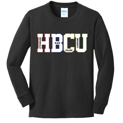 Historically Black College University Student HBCU Kids Long Sleeve Shirt