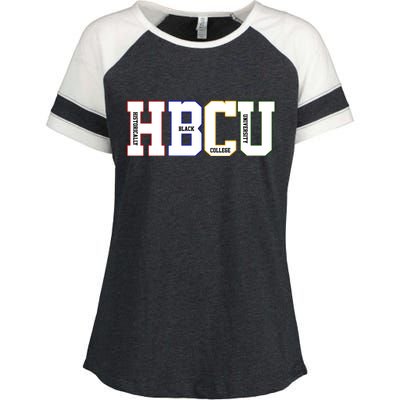 Historically Black College University Student HBCU Enza Ladies Jersey Colorblock Tee