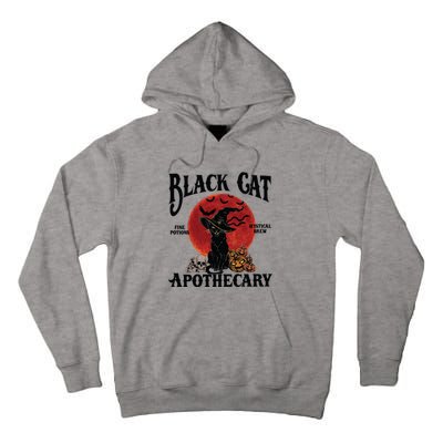 Halloween Black Cat Apothecary Retro Halloween Cat Tall Hoodie