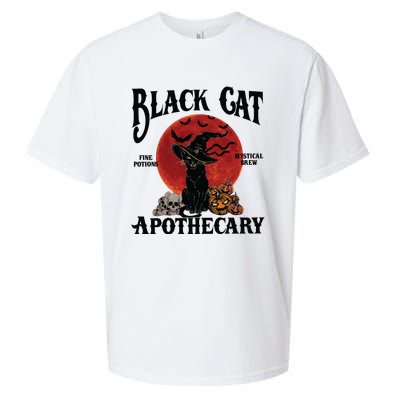 Halloween Black Cat Apothecary Retro Halloween Cat Sueded Cloud Jersey T-Shirt