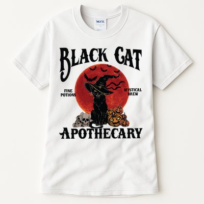 Halloween Black Cat Apothecary Retro Halloween Cat Tall T-Shirt