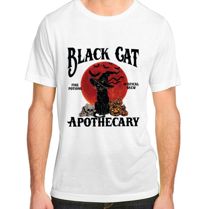 Halloween Black Cat Apothecary Retro Halloween Cat Adult ChromaSoft Performance T-Shirt