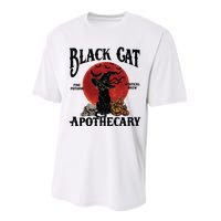 Halloween Black Cat Apothecary Retro Halloween Cat Performance Sprint T-Shirt