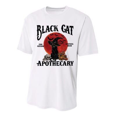 Halloween Black Cat Apothecary Retro Halloween Cat Performance Sprint T-Shirt