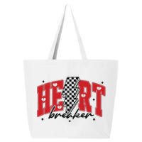 Heart Breaker Checkered Retro Valentine 25L Jumbo Tote