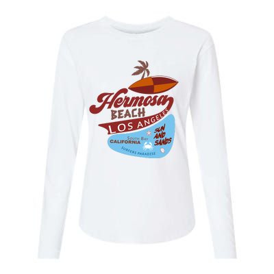 Hermosa Beach California Womens Cotton Relaxed Long Sleeve T-Shirt