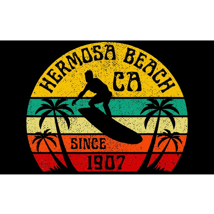 Hermosa Beach California Surfing Surfer Ocean Vintage Bumper Sticker