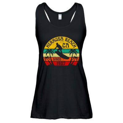 Hermosa Beach California Surfing Surfer Ocean Vintage Ladies Essential Flowy Tank