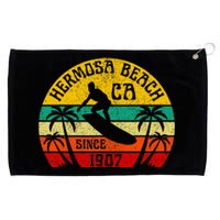 Hermosa Beach California Surfing Surfer Ocean Vintage Grommeted Golf Towel