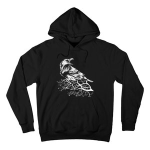 Halloween Bird Creepy Gift Raven Bird Animal Crow Hoodie