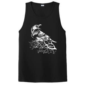 Halloween Bird Creepy Gift Raven Bird Animal Crow PosiCharge Competitor Tank