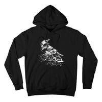 Halloween Bird Creepy Gift Raven Bird Animal Crow Tall Hoodie