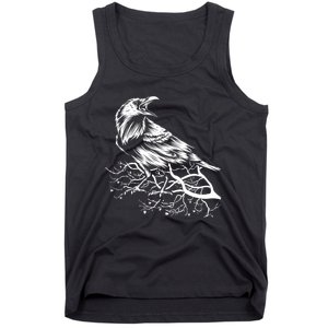 Halloween Bird Creepy Gift Raven Bird Animal Crow Tank Top