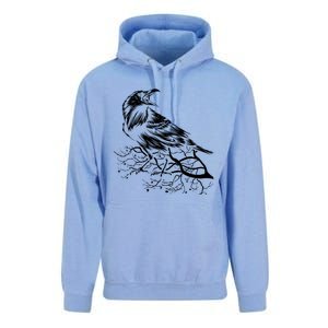 Halloween Bird Creepy Gift Raven Bird Animal Crow Unisex Surf Hoodie