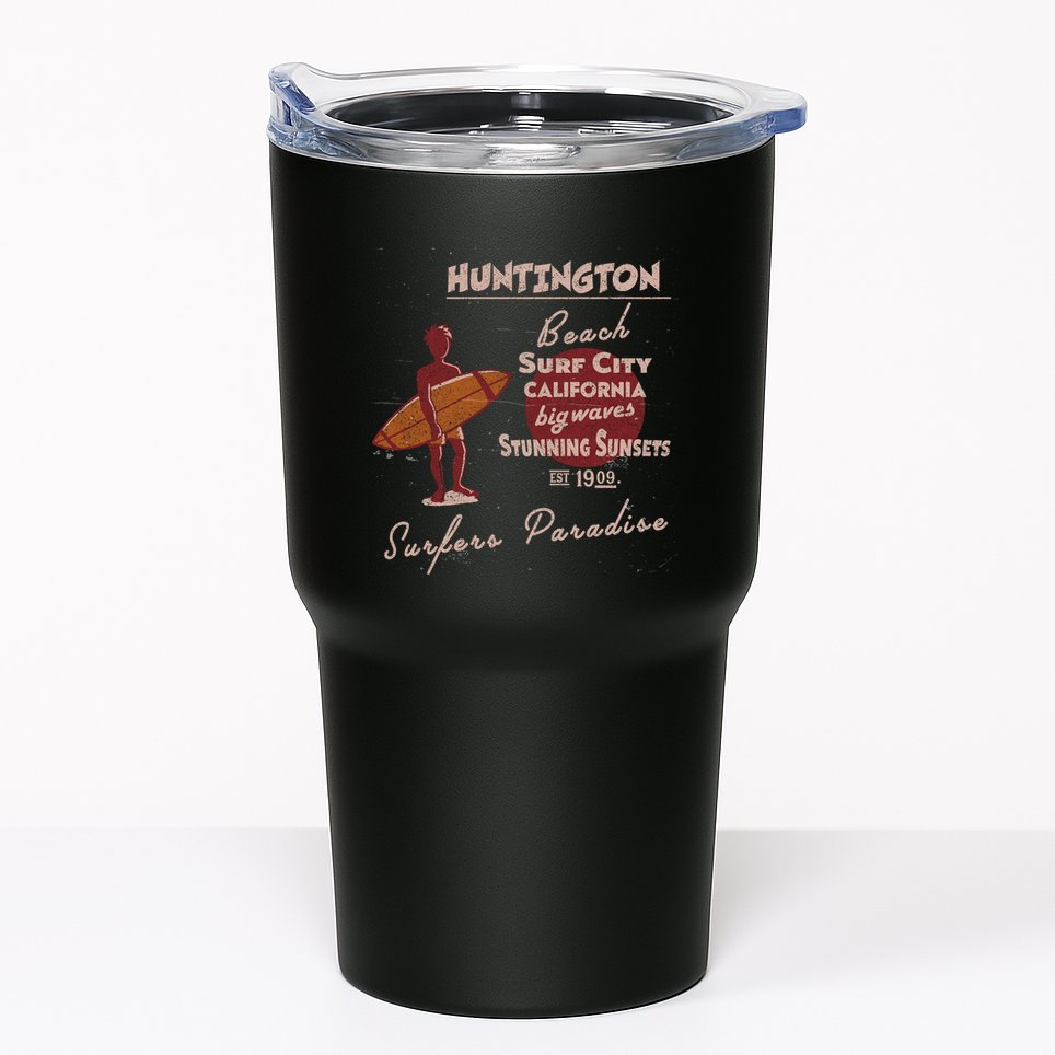 Huntington Beach California Vintage Tumbler