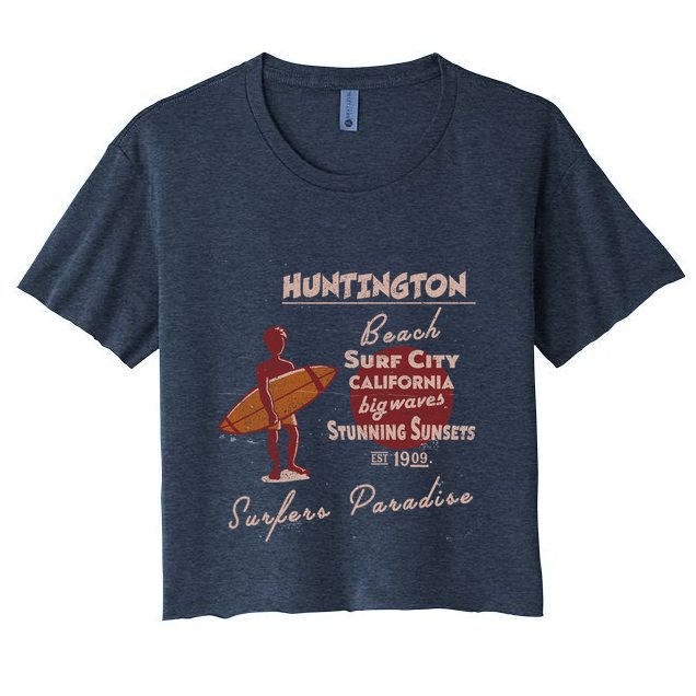 Huntington Beach California Vintage Crop Top
