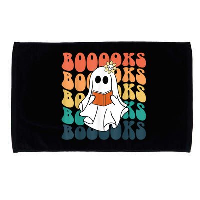 Halloween Booooks Cute Ghost Boo Reading Books Adults Funny Gift Microfiber Hand Towel