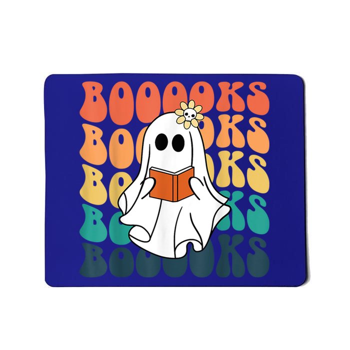 Halloween Booooks Cute Ghost Boo Reading Books Adults Funny Gift Mousepad