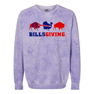 Happy Billsgivings Chicken Football Thanksgiving Colorblast Crewneck Sweatshirt