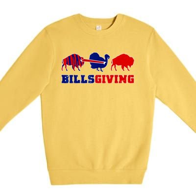 Happy Billsgivings Chicken Football Thanksgiving Premium Crewneck Sweatshirt